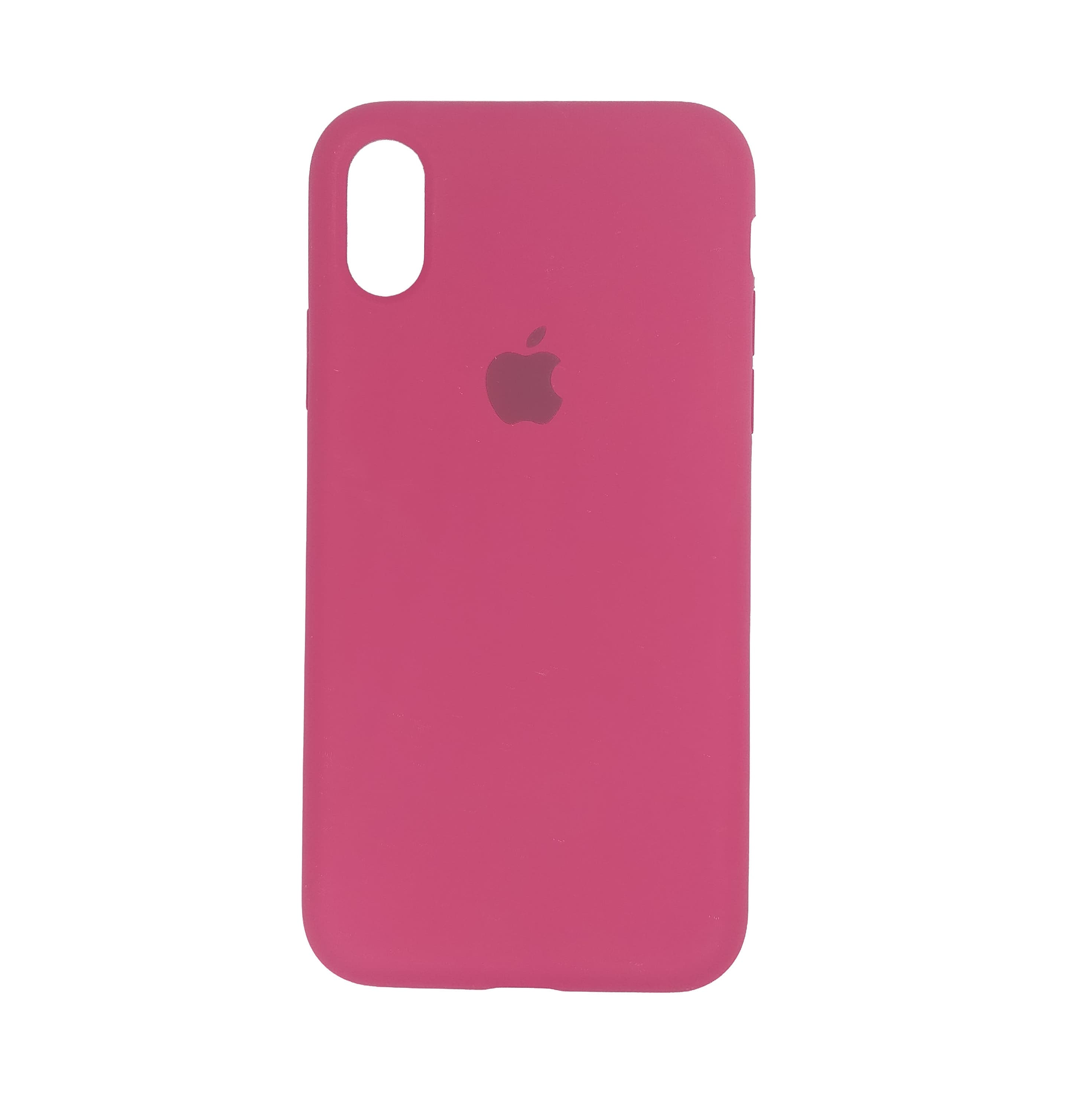 Чехол для Apple iPhone X / Xs силиконовый (закрытый низ) пурпурный - фото