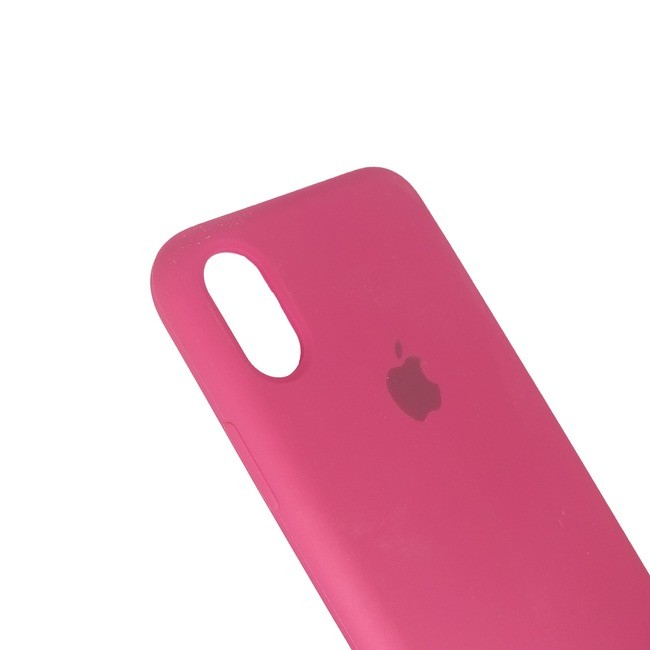 Чехол для Apple iPhone X / Xs силиконовый (закрытый низ) пурпурный - фото5