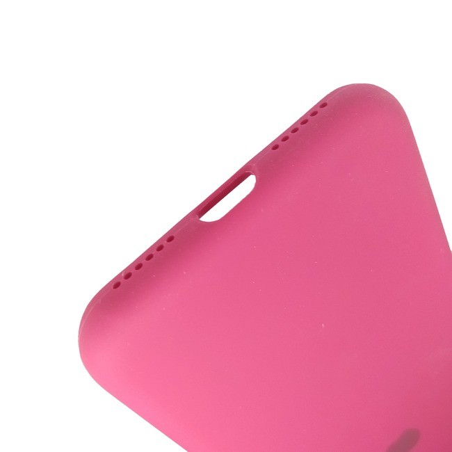 Чехол для Apple iPhone X / Xs силиконовый (закрытый низ) пурпурный - фото4