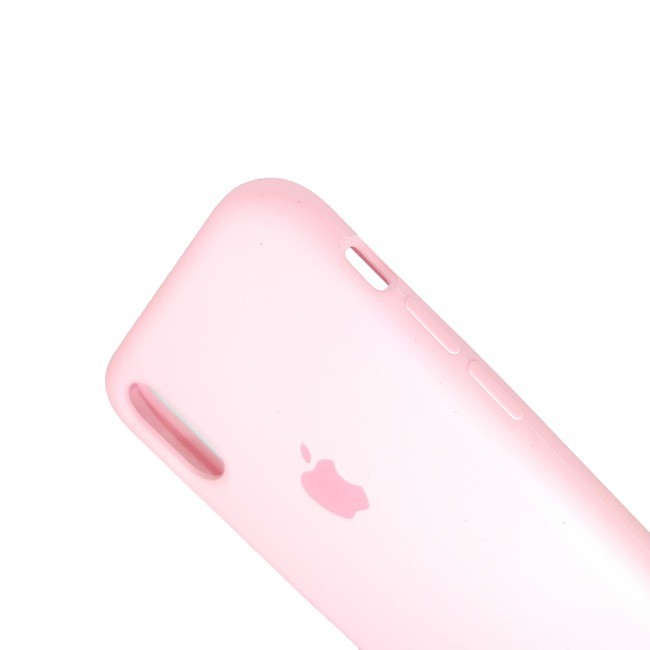 Чехол для Apple iPhone X / Xs силиконовый (закрытый низ) розовый - фото3