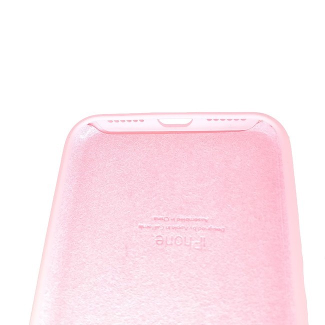 Чехол для Apple iPhone X / Xs силиконовый (закрытый низ) розовый - фото4