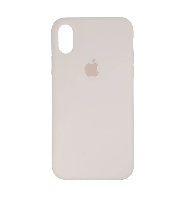 Чехол для Apple iPhone X / Xs силиконовый (закрытый низ) светло - розовый
