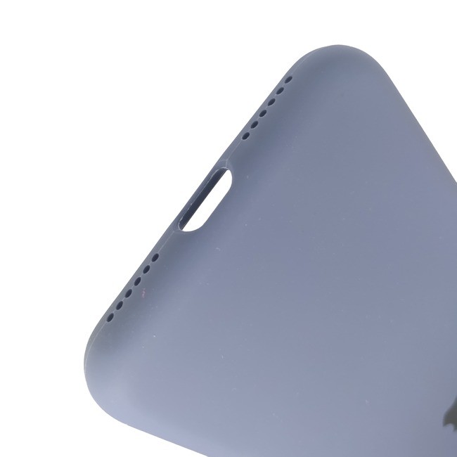 Чехол для Apple iPhone X / Xs силиконовый (закрытый низ) темно - синий - фото4