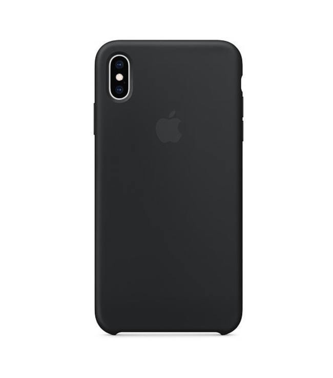 Чехол для Apple Iphone XS Max силиконовый черный - фото