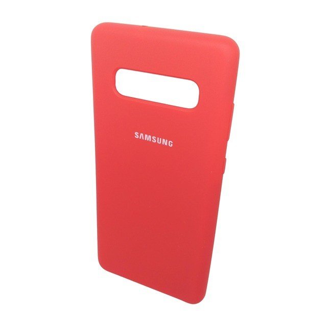 Чехол для Samsung Galaxy S10 Plus силиконовый красного цвета - фото