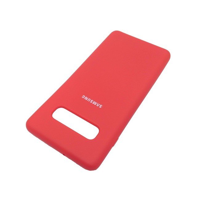 Чехол для Samsung Galaxy S10 Plus силиконовый красного цвета - фото3