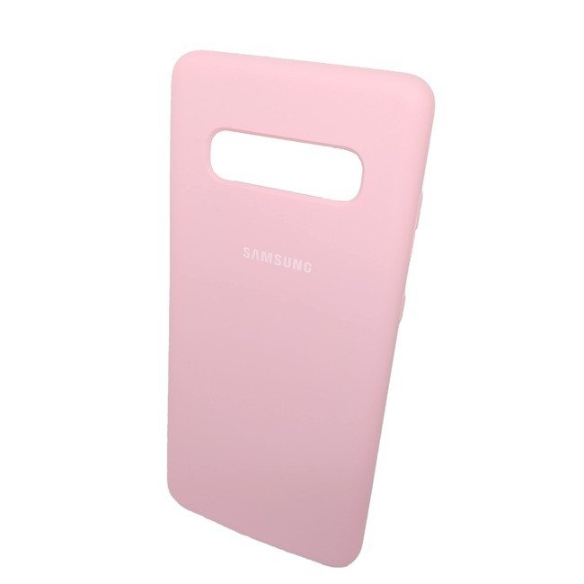 Чехол для Samsung Galaxy S10 Plus силиконовый розового цвета - фото