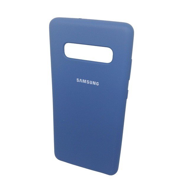 Чехол для Samsung Galaxy S10 Plus силиконовый синего цвета