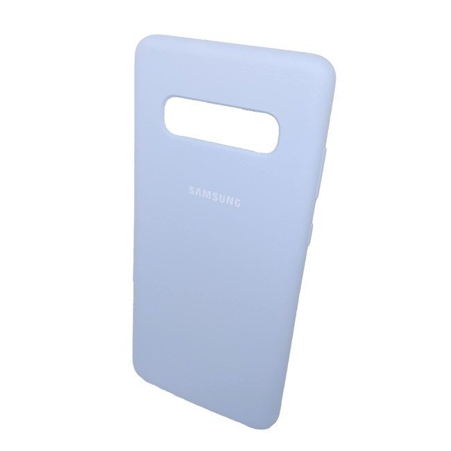 Чехол для Samsung Galaxy S10 Plus силиконовый светло-голубого цвета - фото