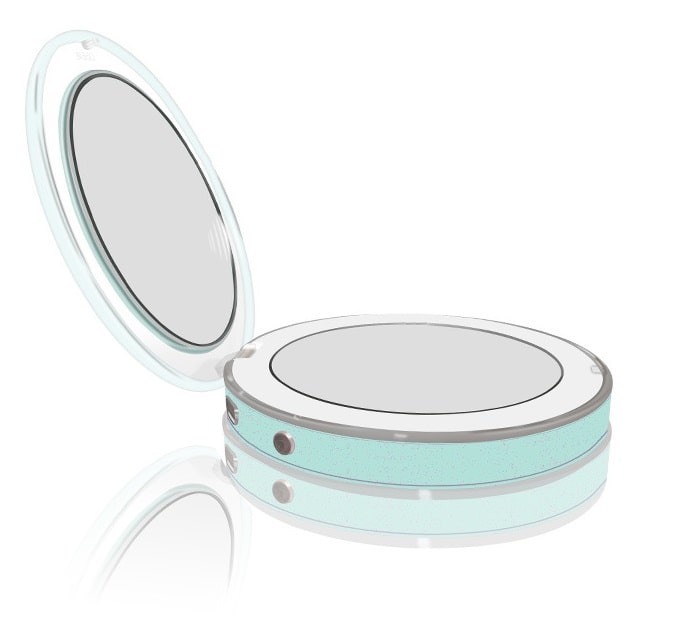 Зеркало для макияжа с подсветкой ShineMirror TD-012 бирюзового цвета - фото