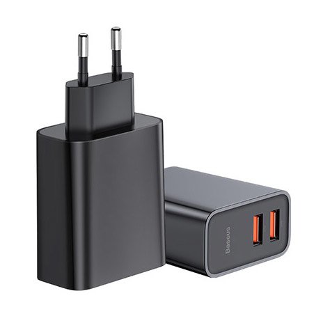 Сетевое зарядное устройство Baseus Speed PPS Quick Charger 2 х USB (CCFS-E01) QC3.0  - фото