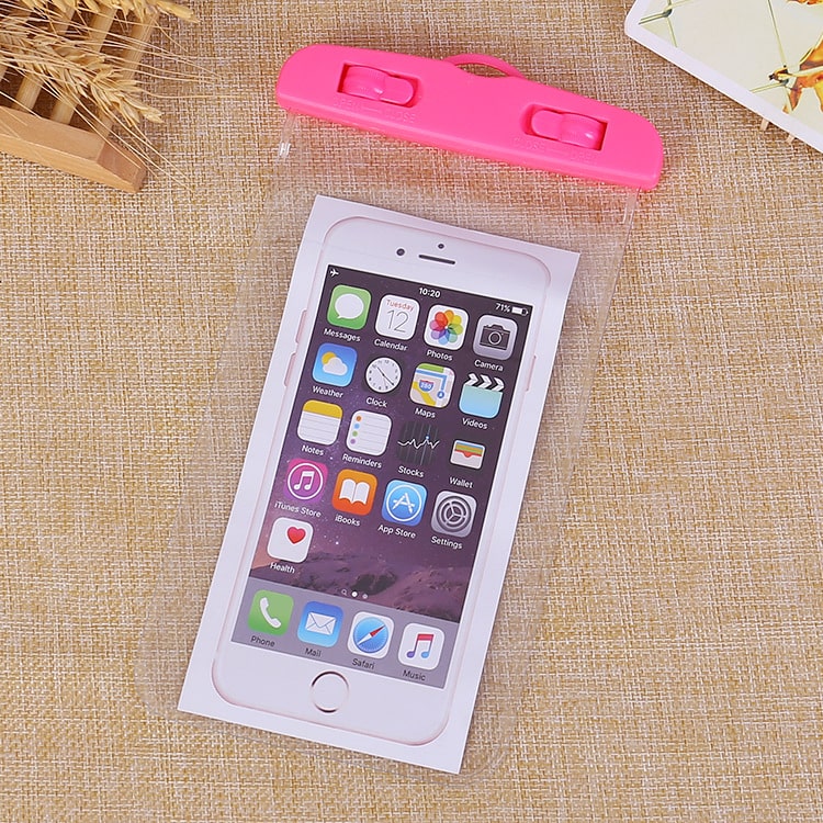 Водонепроницаемый чехол для телефона розового цвета - фото