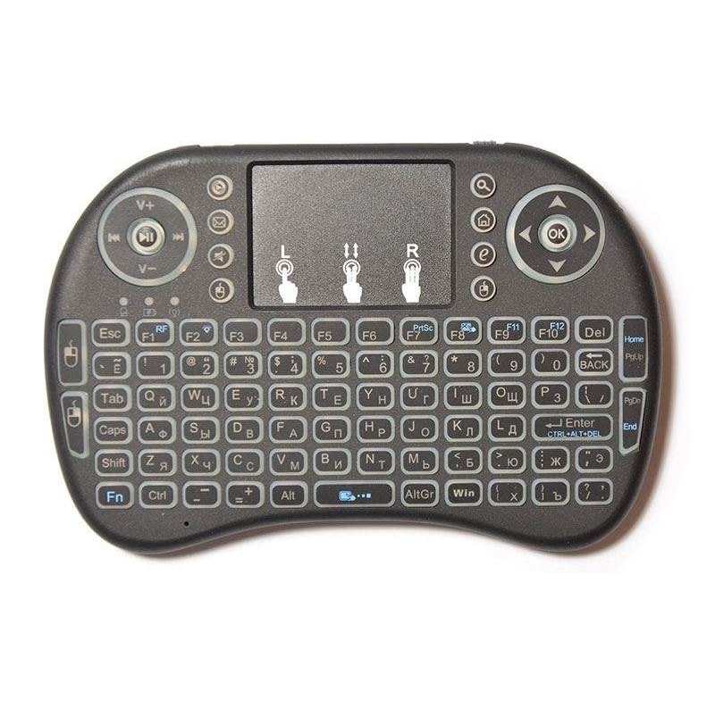 Беспроводная мини-клавиатура с тачпадом i8 для смарт ТВ/ПК/планшетов  - фото