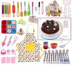 Набор аксессуаров для выпечки с фартуком Amiro Cake Set ACS-358 (358 предметов) - фото