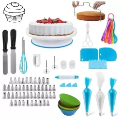 Набор кондитерских инструментов для приготовления и декорирования тортов Amiro Cake Set ACS-100 (100 предметов) - фото