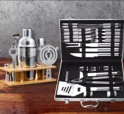 Подарочный набор аксессуаров для бара и инструментов для гриля Amiro AGB-33 - фото