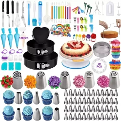 Набор кондитерских инструментов для приготовления и декорирования тортов и кексов Amiro Cake Set ACS-413 (413 предметов) - фото