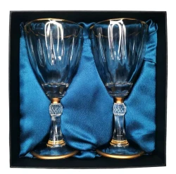 Подарочный набор для игристого 2 бокала AmiroTrend ABW-504 blue crystal - фото
