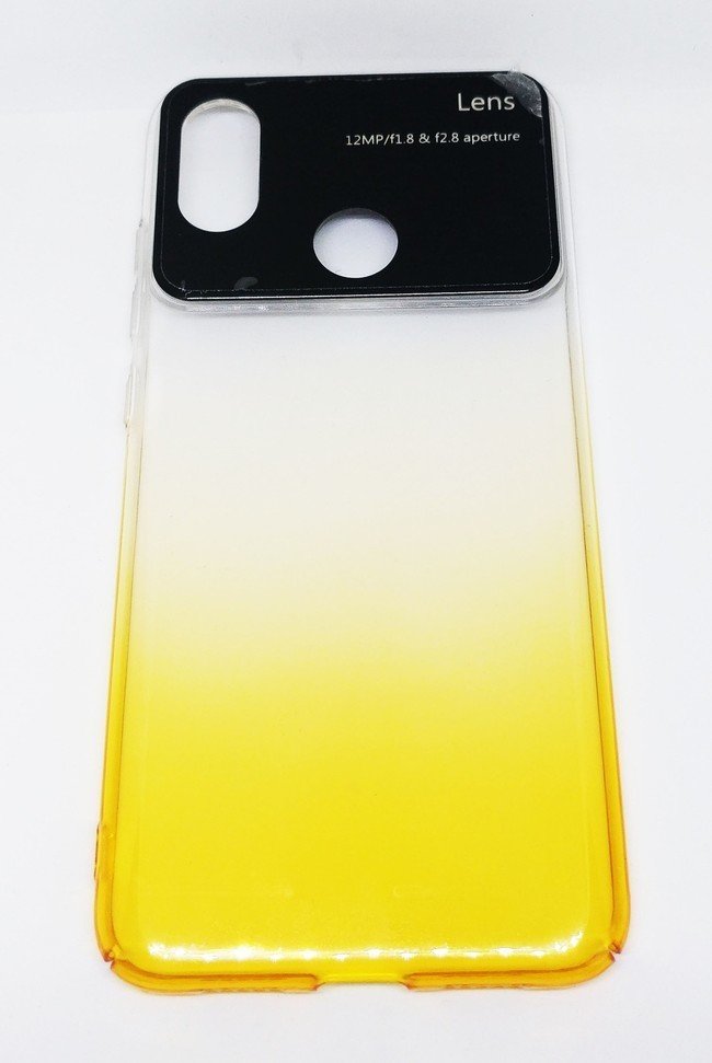 Чехол для Xiaomi Mi8 пластиковый Lens прозрачный желтый - фото