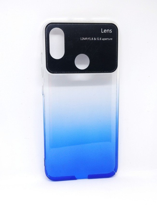 Чехол для Xiaomi Mi8 пластиковый Lens прозрачный синий