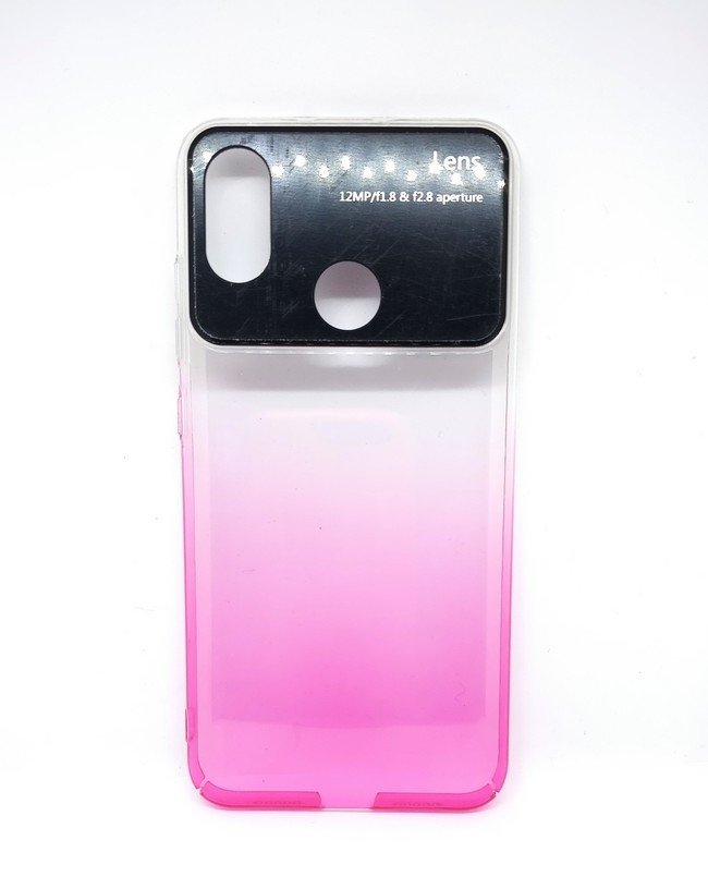 Чехол для Xiaomi Mi8 пластиковый Lens прозрачный розовый - фото2