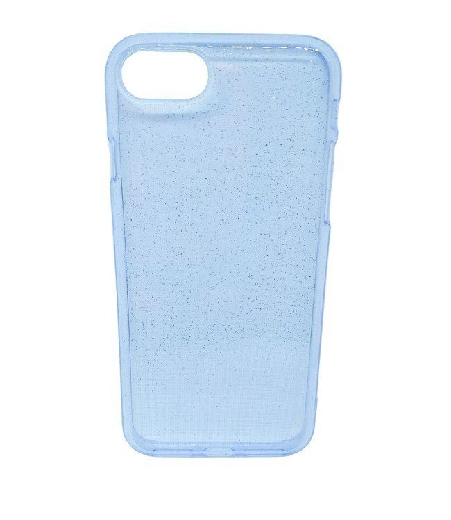 Чехол для Apple iPhone 7/8 гелевый с блестками BOOSTAR синий - фото