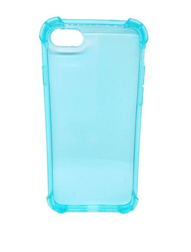 Чехол для Apple iPhone 7/8 гелевый противоударный BOOSTAR прозрачный голубой - фото