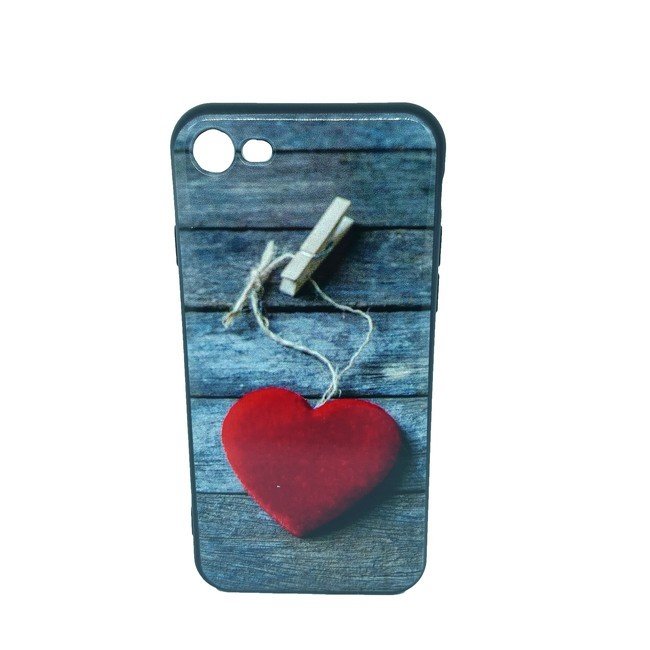 Чехол для Apple iPhone 7/8 гелевый Heart Сердце на прищепке