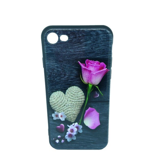 Чехол для Apple iPhone 7/8 гелевый Heart Сердце и роза