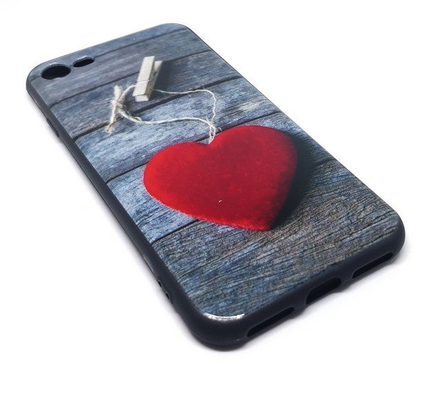 Чехол для Apple iPhone 7/8 гелевый Heart Сердце на прищепке