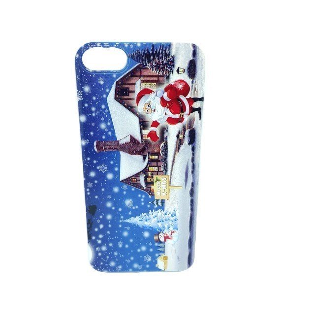 Чехол для Apple iPhone 7/8 гелевый Новогодний Санта и Снеговик