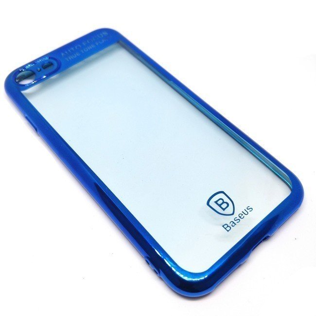 Чехол для Apple iPhone 7/8 гелевый Baseus с окантовкой синий - фото
