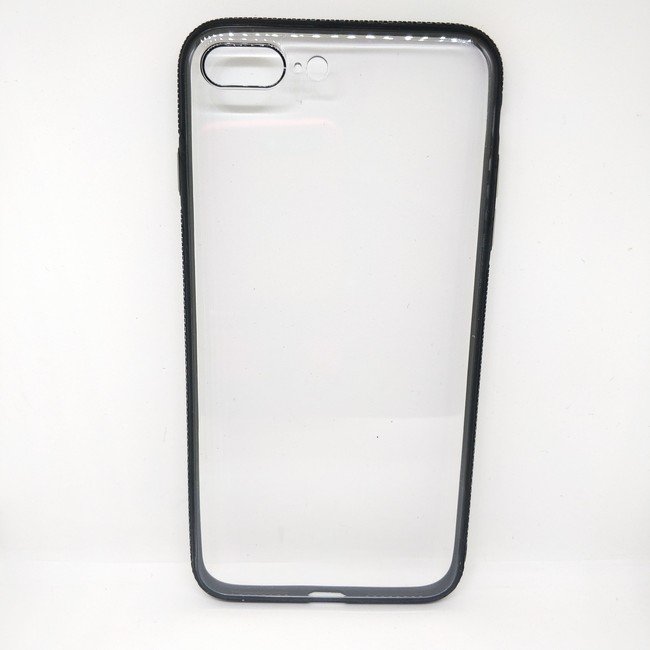 Чехол для Apple iPhone 8 Plus / 7 Plus гелевый цвет окантовки черный - фото