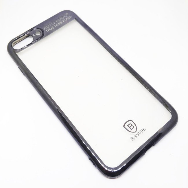 Чехол для Apple iPhone 8 Plus/7 Plus гелевый Baseus с окантовкой черный - фото2