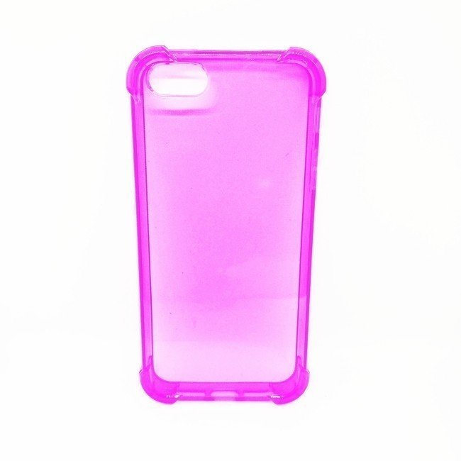 Чехол для Apple iPhone 5/5s/5se гелевый противоударный BOOSTAR прозрачный розовый - фото