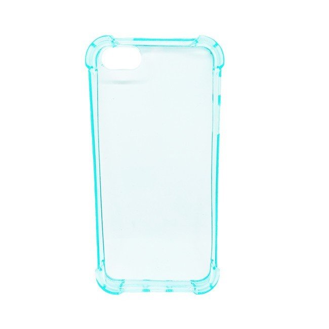 Чехол для Apple iPhone 5/5s/5se гелевый противоударный BOOSTAR прозрачный голубой - фото