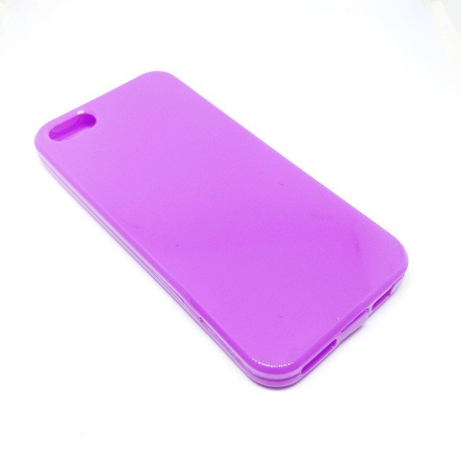 Чехол для Apple iPhone 5/5s/5se гелевый BOOSTAR глянцевый фиолетовый - фото3
