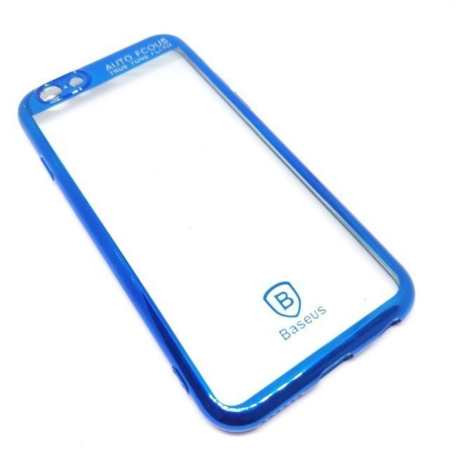 Чехол для Apple iPhone 6/6s гелевый Baseus с окантовкой синий - фото2