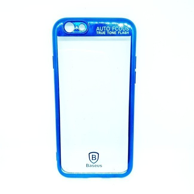 Чехол для Apple iPhone 6/6s гелевый Baseus с окантовкой синий - фото