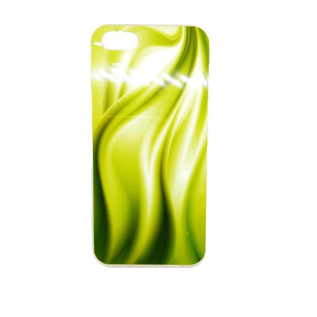 Чехол для Apple iPhone 5/5s/5se гелевый Абстракция зеленый - фото