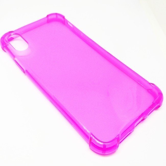 Чехол для Apple iPhone X / Xs гелевый противоударный BOOSTAR прозрачный розовый - фото