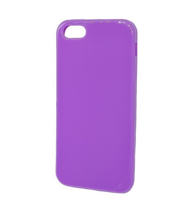 Чехол для Apple iPhone 5/5s/5se гелевый BOOSTAR глянцевый фиолетовый - фото