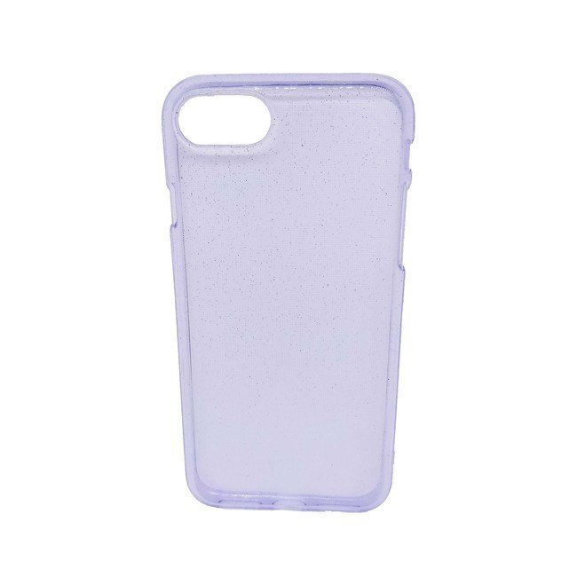 Чехол для Apple iPhone 7/8 гелевый с блестками BOOSTAR фиолетовый - фото