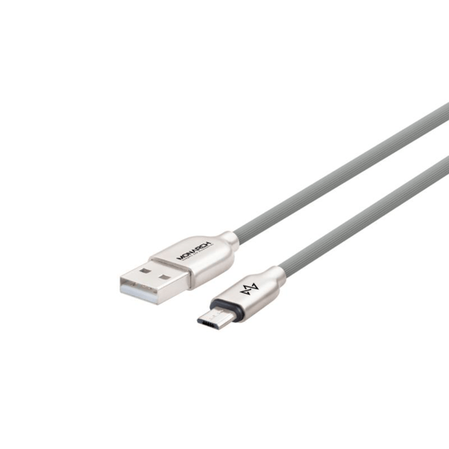 Кабель USB 2.0 Micro Usb MONARCH усиленный плетеный 1,2 метра серый