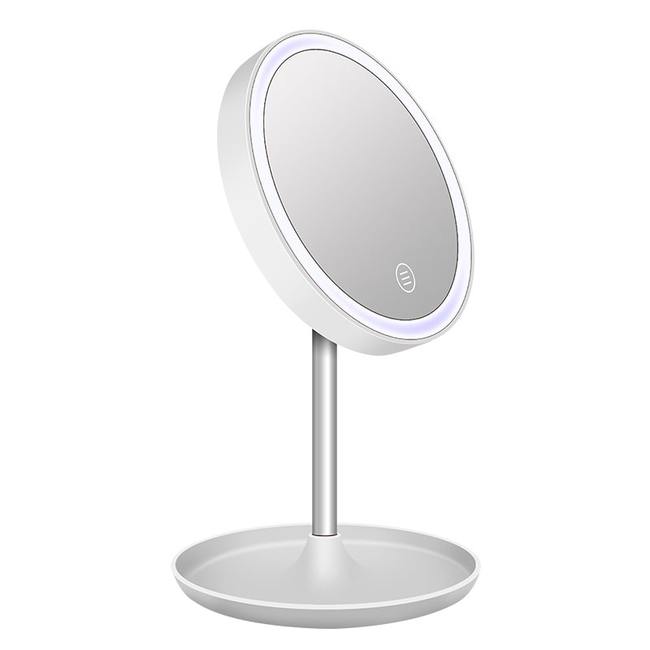 Настольное зеркало для макияжа с подсветкой ShineMirror TD-016 белого цвета - фото4