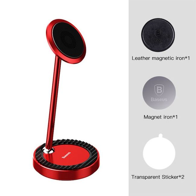Держатель для телефона магнитный Baseus Circular Steady Multi-purpose Desktop Bracket красный - фото2