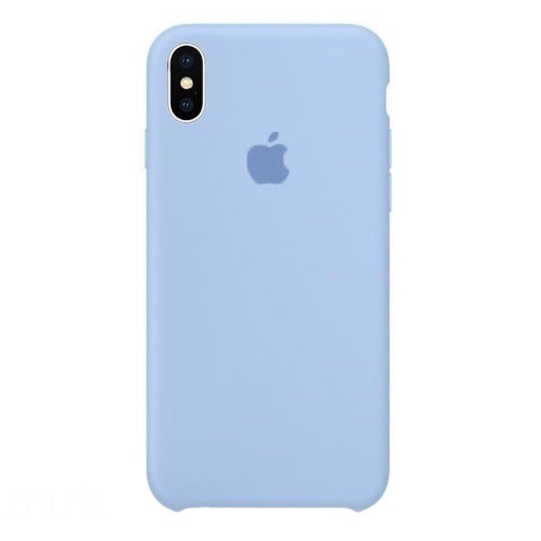 Чехол для Apple Iphone XS Max силиконовый светло - синий - фото