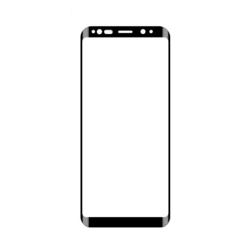 Защитное стекло для Samsung Galaxy Note 8 с полной проклейкой HQ черного цвета - фото