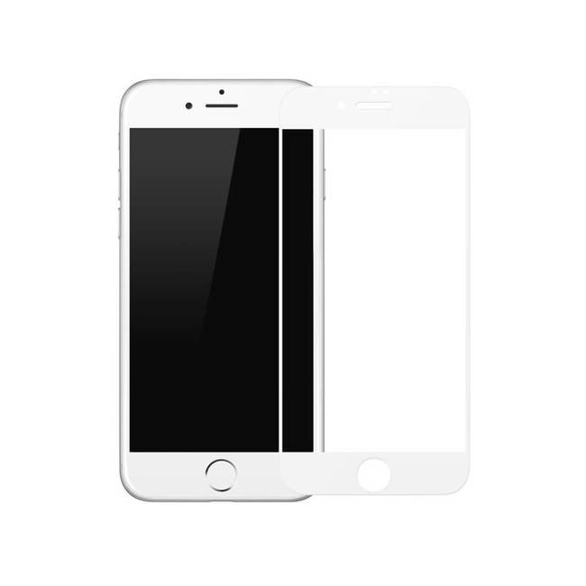 Защитное стекло на весь экран для Apple iPhone 7/8 Full Glue белый - фото