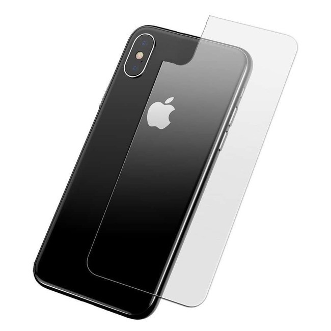 Защитное стекло на заднюю часть для Apple iPhone X / Xs прозрачное (без упаковки) - фото3